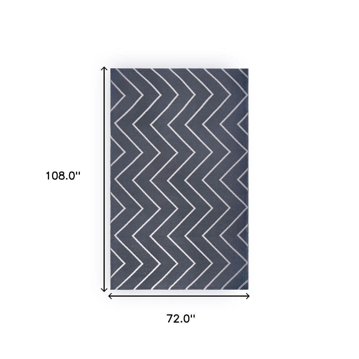 6' X 9' Grey Waves Stain Resistant Indoor Outdoor Area Rug