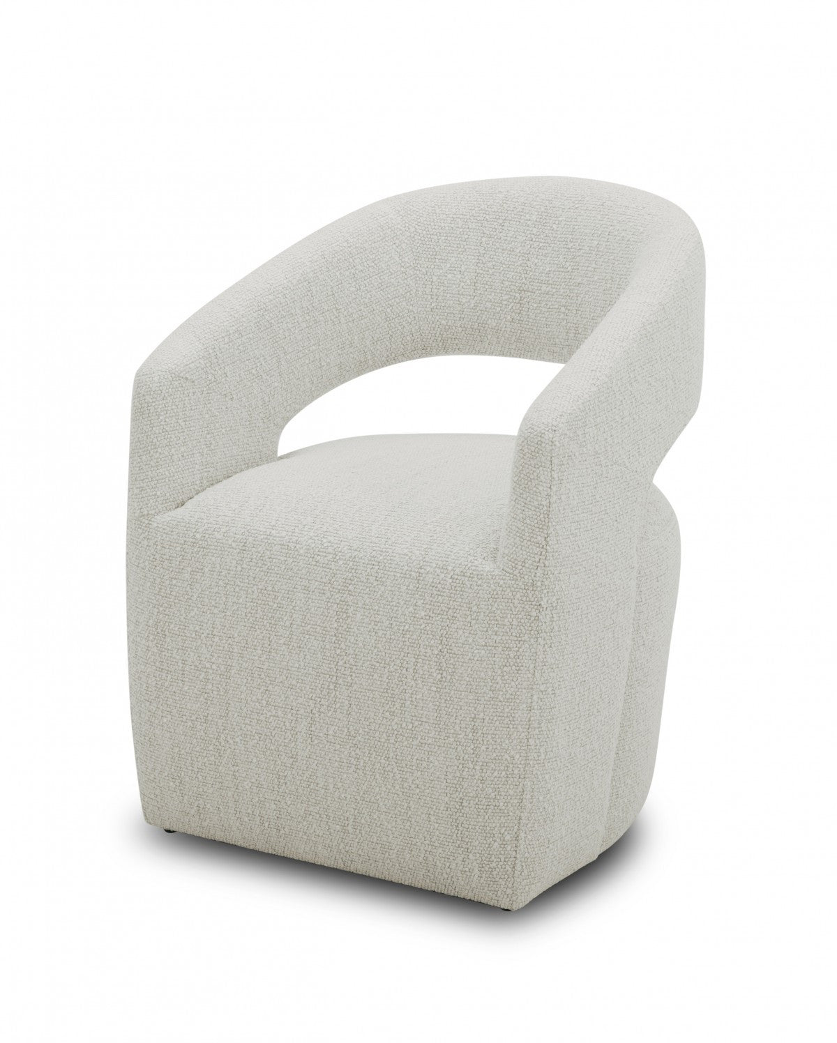 26" Cream Fabric Arm Chair