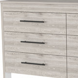 32" Light Gray Six Drawer Double Dresser