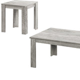 Set Of Three 44" Gray Rectangular Coffee Table