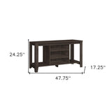 48" Brown Open Shelving TV Stand