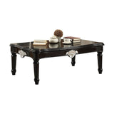55" Black Rectangular Coffee Table