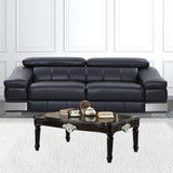 55" Black Rectangular Coffee Table