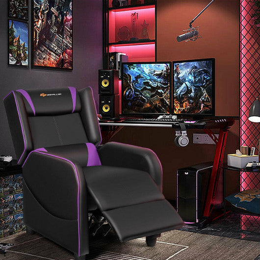 Home Massage Gaming Recliner Chair-Purple