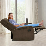 Recliner Chair Single Sofa Lounger with Arm Storage and Cup Holder for Living Room-Coffee