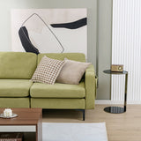Modular L-shaped Sectional Sofa with Reversible Chaise and 2 USB Ports-Green