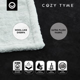 Zakary Flannel Reversible Sherpa Throw