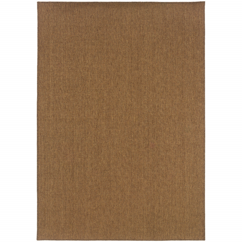 5' X 8' Tan Stain Resistant Indoor Outdoor Area Rug