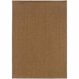 7' X 10' Tan Stain Resistant Indoor Outdoor Area Rug