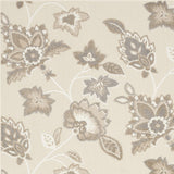 6' X 9' Beige Floral Stain Resistant Non Skid Area Rug