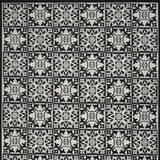 7' X 10' Black And White Fleur De Lis Stain Resistant Non Skid Area Rug