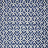 8' X 11' Blue Floral Non Skid Indoor Outdoor Area Rug