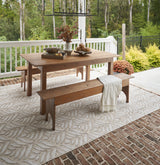 8' X 11' Ivory and Gray Floral Non Skid Indoor Outdoor Area Rug