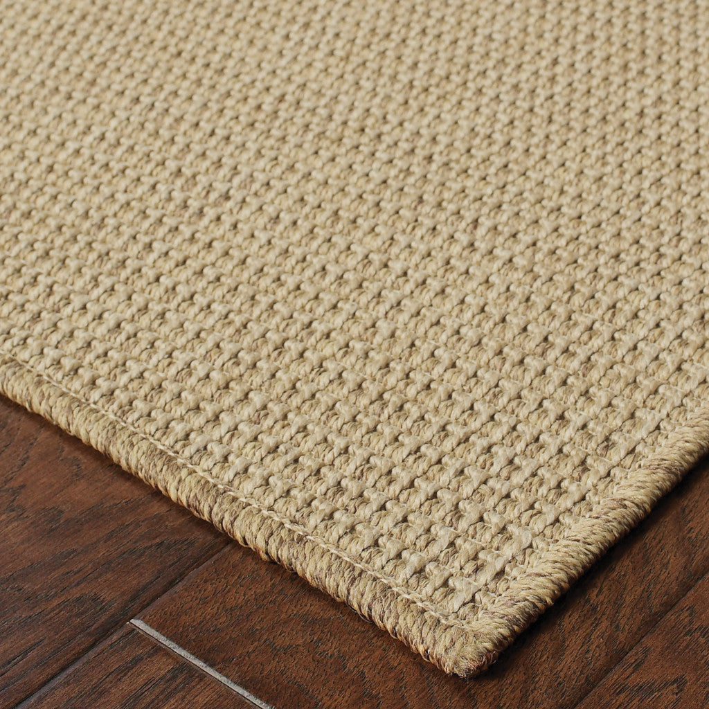 2' X 4' Beige Stain Resistant Indoor Outdoor Area Rug