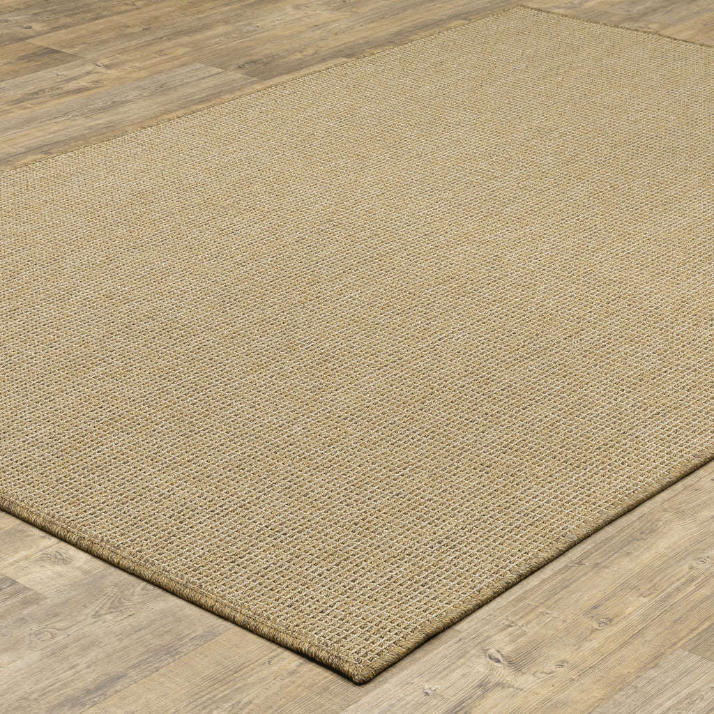 2' X 4' Beige Stain Resistant Indoor Outdoor Area Rug