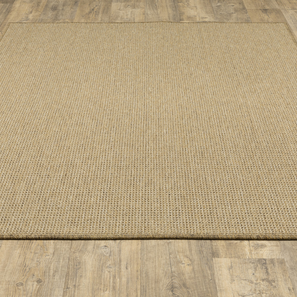 4' X 6' Beige Stain Resistant Indoor Outdoor Area Rug