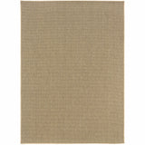 7' X 10' Beige Stain Resistant Indoor Outdoor Area Rug