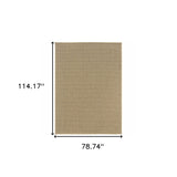 7' X 10' Beige Stain Resistant Indoor Outdoor Area Rug