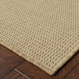 7' X 10' Beige Stain Resistant Indoor Outdoor Area Rug