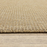 7' X 10' Beige Stain Resistant Indoor Outdoor Area Rug