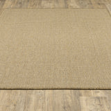 7' X 10' Beige Stain Resistant Indoor Outdoor Area Rug