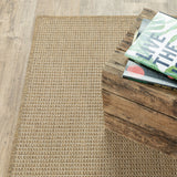 8' X 11' Beige Stain Resistant Indoor Outdoor Area Rug