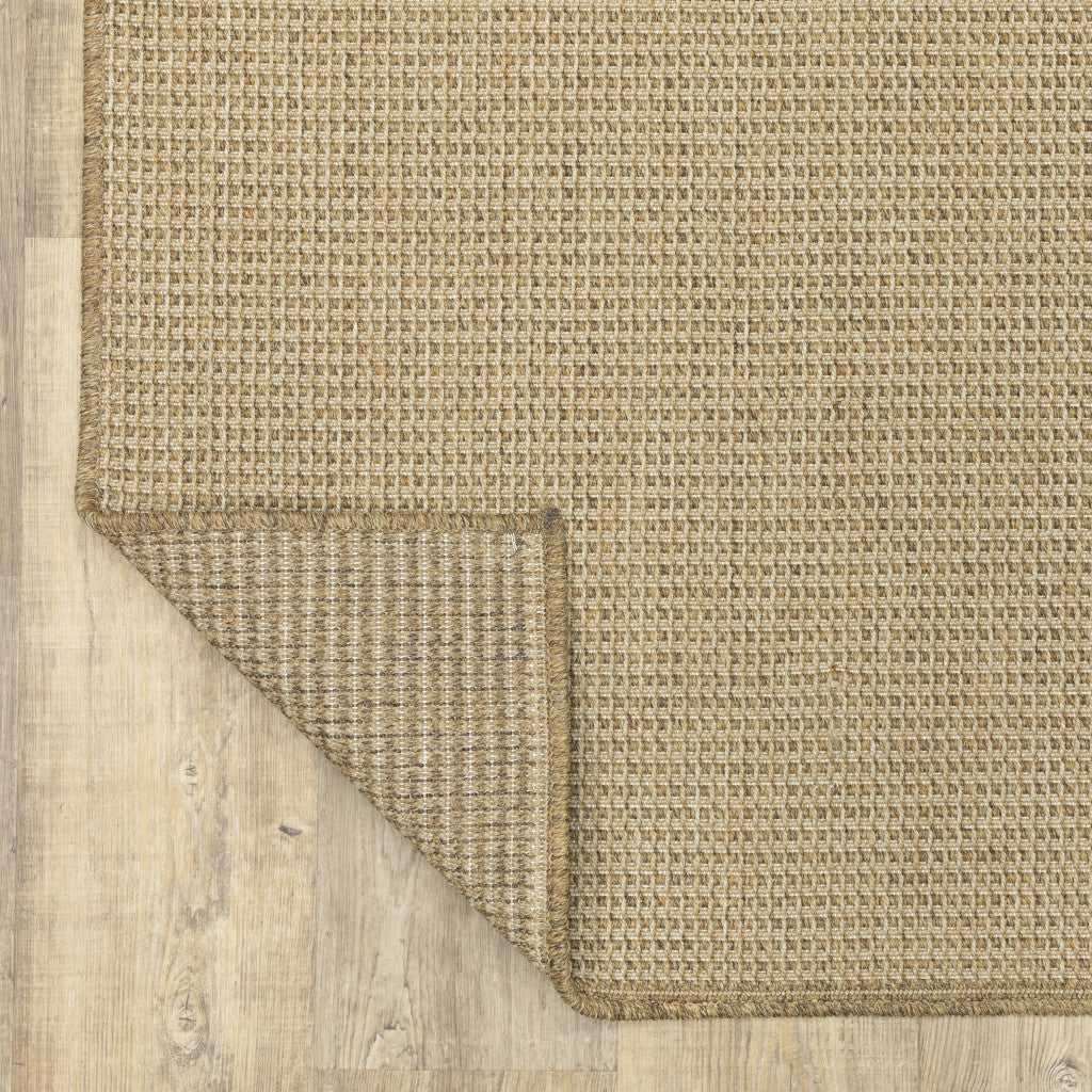 8' X 11' Beige Stain Resistant Indoor Outdoor Area Rug