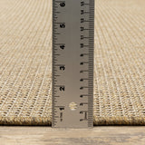 8' X 8' Beige Round Stain Resistant Indoor Outdoor Area Rug