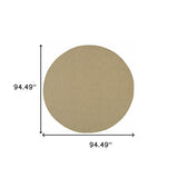 8' X 8' Beige Round Stain Resistant Indoor Outdoor Area Rug