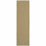 2' X 8' Tan Stain Resistant Indoor Outdoor Area Rug