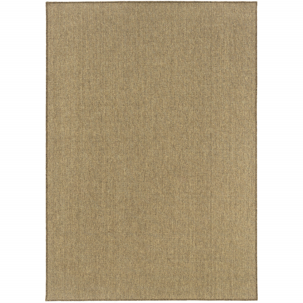 4' X 6' Tan Stain Resistant Indoor Outdoor Area Rug