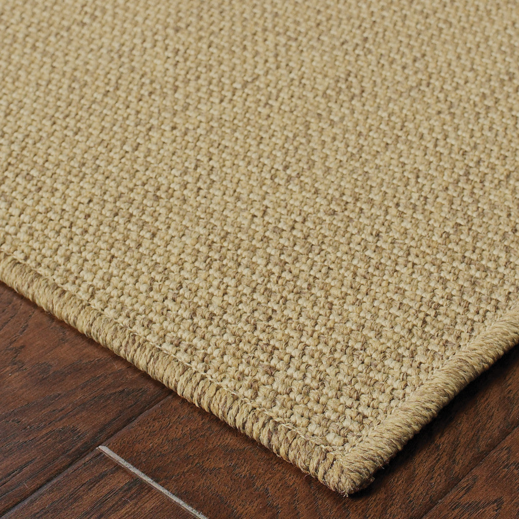 4' X 6' Tan Stain Resistant Indoor Outdoor Area Rug