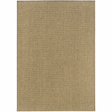 7' X 10' Tan Stain Resistant Indoor Outdoor Area Rug