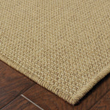 7' X 10' Tan Stain Resistant Indoor Outdoor Area Rug