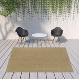 8' X 11' Tan Stain Resistant Indoor Outdoor Area Rug