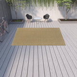 9' X 13' Tan Stain Resistant Indoor Outdoor Area Rug