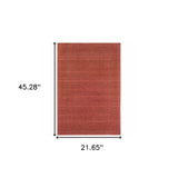 2' X 4' Red Stain Resistant Indoor Outdoor Area Rug