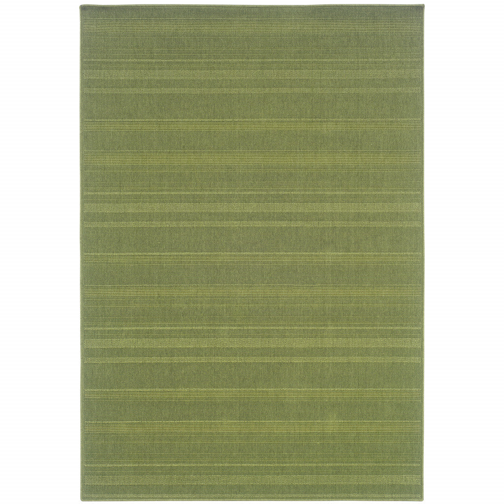 5' X 8' Green Stain Resistant Indoor Outdoor Area Rug