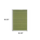 5' X 8' Green Stain Resistant Indoor Outdoor Area Rug