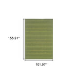 9' X 13' Green Stain Resistant Indoor Outdoor Area Rug