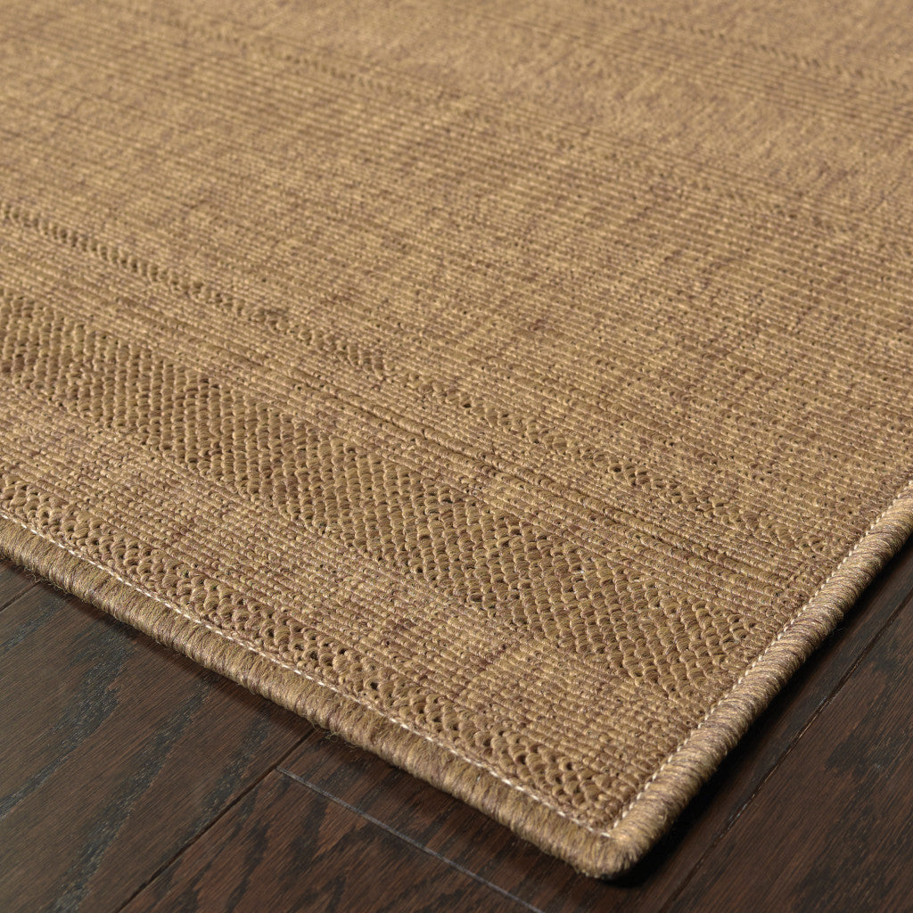 2' X 4' Tan Stain Resistant Indoor Outdoor Area Rug