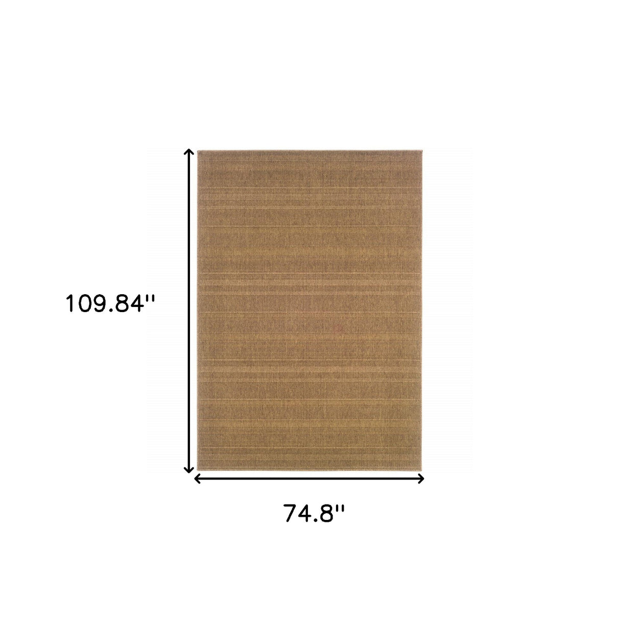 6' X 9' Tan Stain Resistant Indoor Outdoor Area Rug