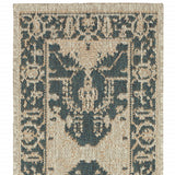 2' X 8' Gray Oriental Stain Resistant Indoor Outdoor Area Rug