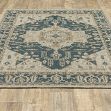 3' X 5' Gray Oriental Stain Resistant Indoor Outdoor Area Rug