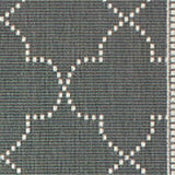 8' X 11' Gray and Ivory Geometric Stain Resistant Indoor Outdoor Area Rug