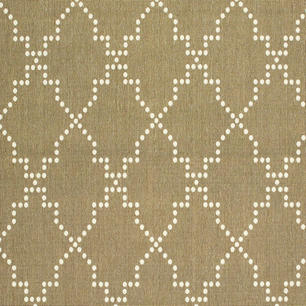 2' X 4' Tan Geometric Stain Resistant Indoor Outdoor Area Rug