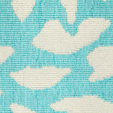 2' X 3' Blue and Ivory Floral Stain Resistant Indoor Outdoor Area Rug