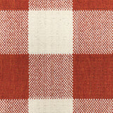 2' X 3' Red and Ivory Geometric Stain Resistant Indoor Outdoor Area Rug