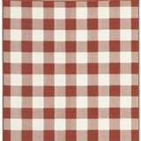 9' X 13' Red and Ivory Geometric Stain Resistant Indoor Outdoor Area Rug