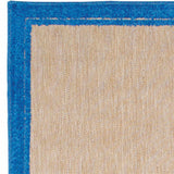 2' X 8' Blue and Beige Stain Resistant Indoor Outdoor Area Rug